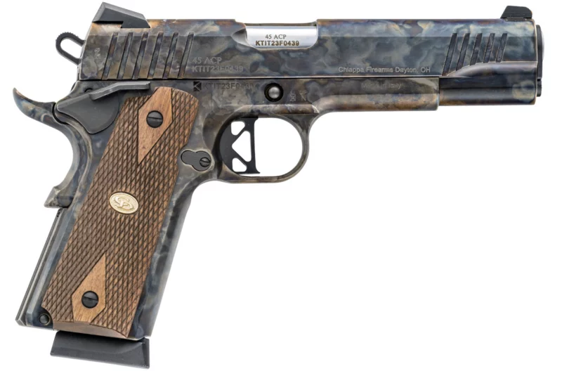 Charles Daly Chiappa 1911 Superior Grade .45 ACP 5 inch barrel color case finish walnut grips