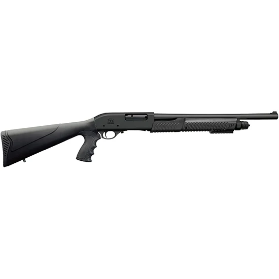 Charles Daly Chiappa CDLY 301 12GA pump shotgun with 18.5 inch barrel and synthetic stock, black finish