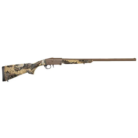 Charles Daly Chiappa 101 single-shot 20GA-3 shotgun with Flat Dark Earth Cerakote and TrueTimber Prairie forend