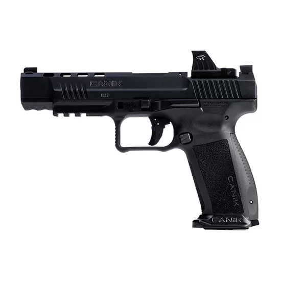 Canik METE SFx 9mm pistol in black with MeCanik MO1 red dot optic