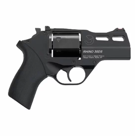 Chiappa Rhino 30DS .357 Magnum 3-inch revolver, black rubber grips, fiber-optic sights