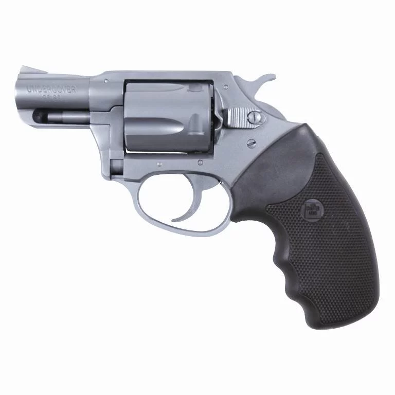 Charter Arms Undercover .38 Special 2-inch stainless revolver with full black rubber grip