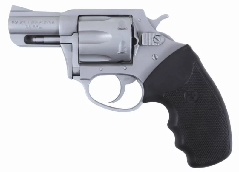 Charter Arms Police Undercover .38 Special 6-shot revolver with stainless finish and black rubber grip