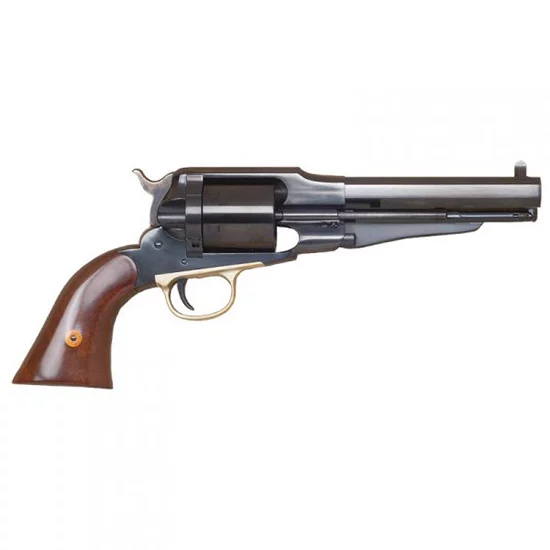Cimarron 1858 New Model .38 Special 5.5 inch revolver case colored frame blued barrel walnut grips