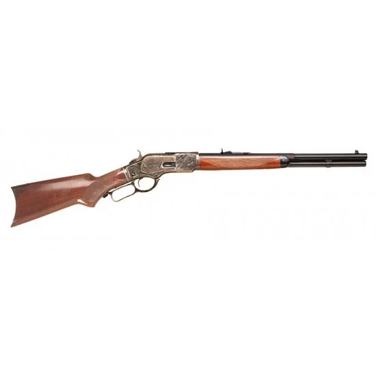 Cimarron 1873 Texas Brush Popper lever rifle, blued finish, checkered walnut pistol-grip, .357/.38 Spl