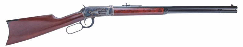 Cimarron 1894 Trapper .30-30 Winchester lever-action rifle with blued metal and walnut stock