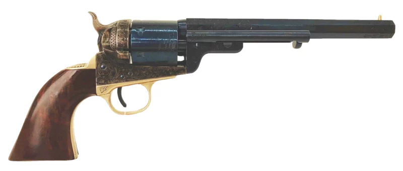 Cimarron 1851 Richards-Mason 7.5 in .38 Special revolver with Wild Bill Hickok engraving
