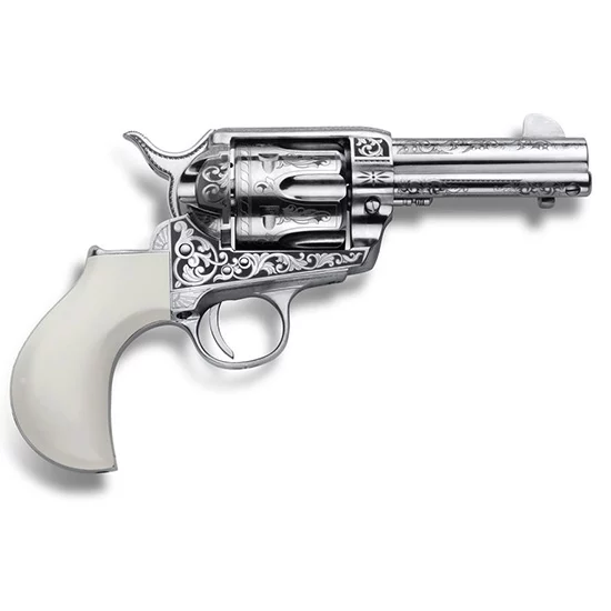 Cimarron Huckleberry .45 Long Colt 3.5" Nickel Engraved 6-Shot