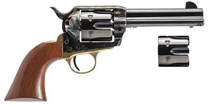 Cimarron Pistolero revolver dual-cylinder 9mm/.357, 4.75 in barrel, walnut grips, case hardened frame