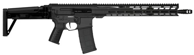 CMMG Dissent MK4 5.56 rifle side view 16.1-inch barrel Black Armor