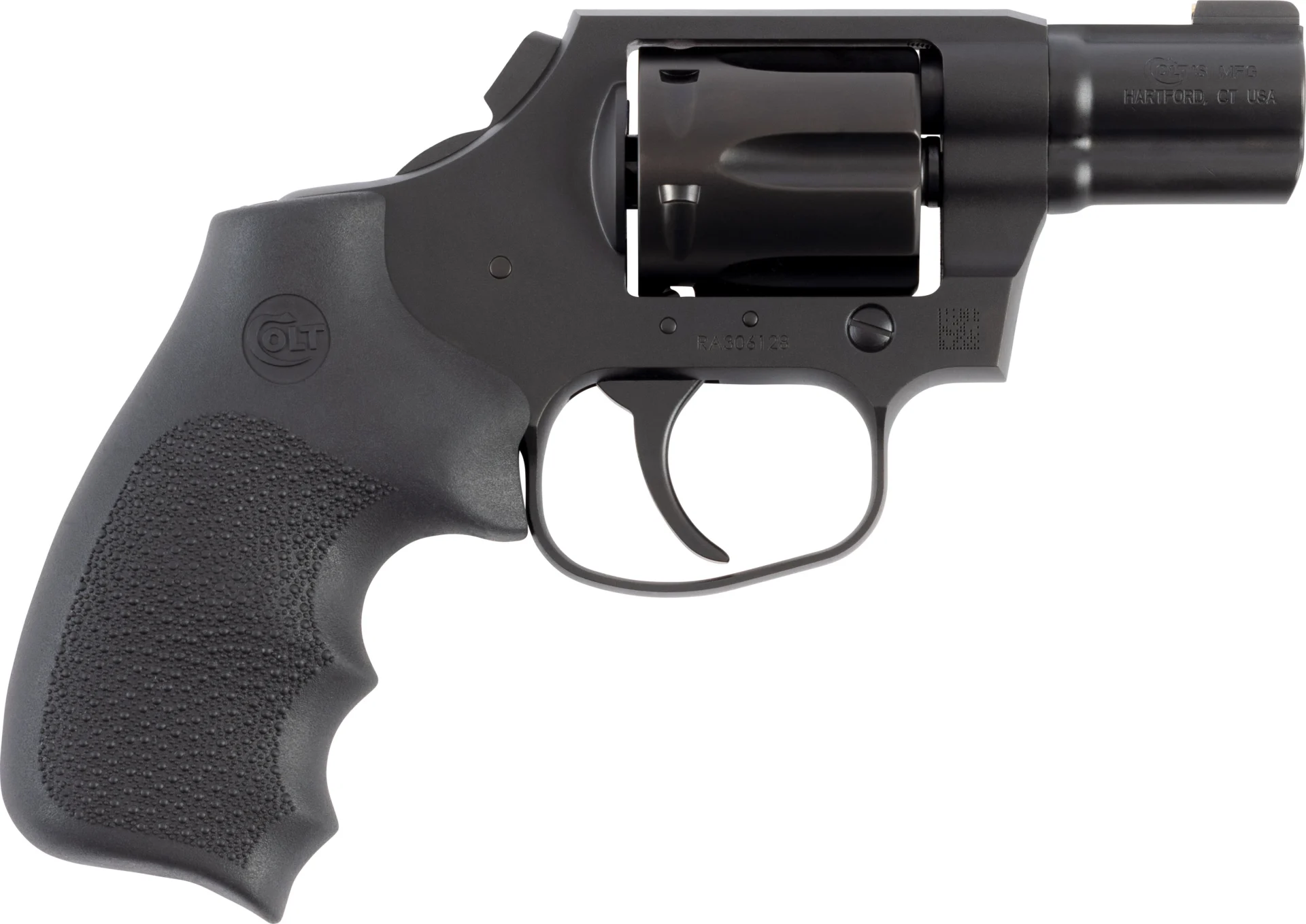 Colt Night Cobra .38 Special 2-inch revolver with Hogue rubber grip