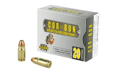 Cor-Bon .357 SIG 115gr JHP ammunition box, 20 rounds