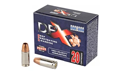 Cor-Bon DPX 9mm 115 gr +P handgun ammunition box, 20 rounds