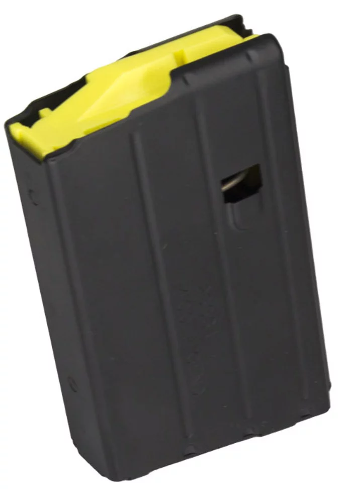 CPD Duramag SS 10rd .400 Legend stainless steel AR-15 magazine, black matte finish, orange follower