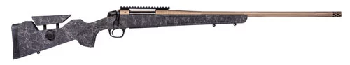 CVA Cascade Long Range Hunter 7MM PRC rifle with 24-inch threaded barrel and smoked bronze web synthetic stock