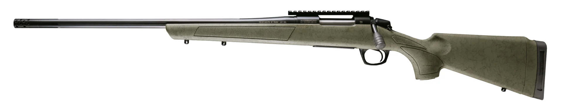 CVA Cascade XT left-hand bolt-action rifle .308 Win 22-inch fluted threaded barrel OD green black web stock