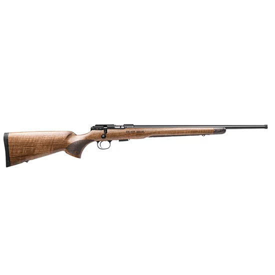 CZ 457 Royal .22 LR rifle 20.5 in walnut stock threaded 1/2x20