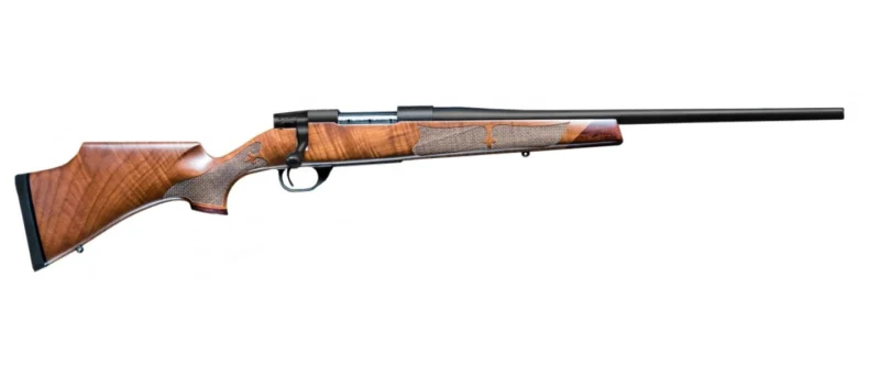 Weatherby Vanguard Camilla .223 Rem 20 inch walnut stock threaded barrel bolt-action rifle
