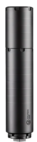Dead Air Wolfman modular 9mm suppressor in black, 1/2-28 direct thread mount