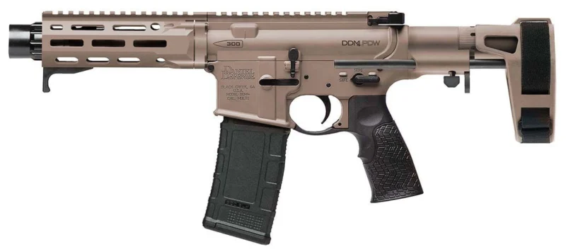 Daniel Defense DDM4 PDW 7-inch .300 AAC Blackout pistol in Flat Dark Earth with 30-round magazine