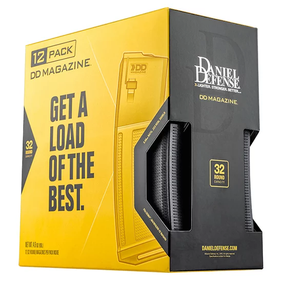 Daniel Defense DD 32-round 5.56/.223 magazine 12-pack in black