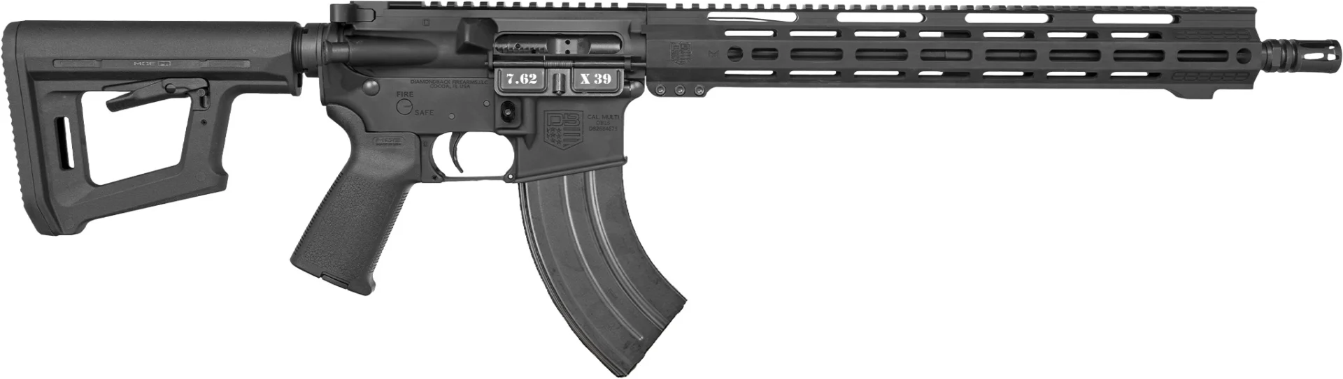 Diamondback DB15 Carbon 7.62x39 16in M-LOK black rifle