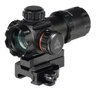 UTG 30mm red/green dot sight 4 MOA with integral QD Picatinny mount, black matte
