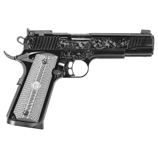 EAA MC1911 Match Lux .45 ACP 5-inch Black Chrome engraved steel frame with G10 grips