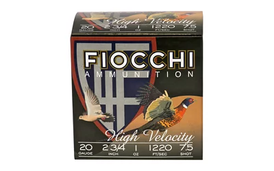 Fiocchi 20 Gauge Field Dynamics High Velocity 2.75in 1oz #7.5 25rd box