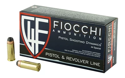 Fiocchi .44 Special 200gr SJHP ammunition box of 50 rounds