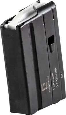 E-Lander 4-round steel magazine for 6.5 Grendel AR-15, black finish