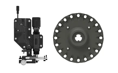 Frankford Arsenal X-10 9mm Bullet Feed Conversion Kit components and micrometer seating die