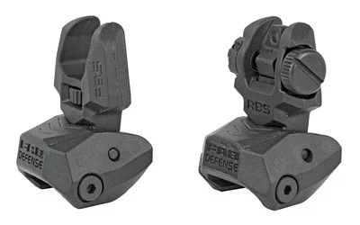 FAB Defense FRBS front and rear flip-up sight set, black, fits AR-15 M4 M16