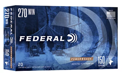 Federal Power-Shok .270 Winchester 150 gr Jacketed Soft Point 20 rd box