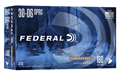 Federal Power-Shok .30-06 Springfield 180 gr Jacketed Soft Point 20 round box