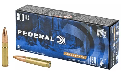 Box of Federal Power-Shok .300 AAC Blackout 150gr Soft Point 20rd ammunition