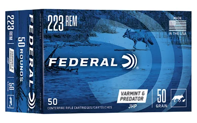 Federal American Eagle Varmint & Predator .223 Rem 50gr JHP 50-round box