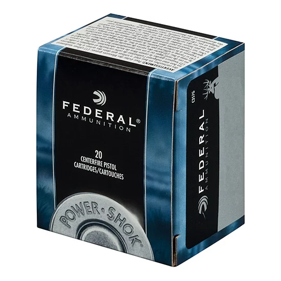 Federal Power-Shok .44 Magnum 240 gr JHP ammunition box, 20 rounds
