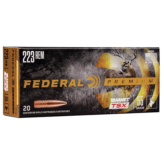 Federal Premium .223 Rem 55 gr Barnes TSX 20 rd box