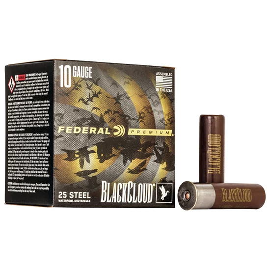 Federal Black Cloud FS Steel 10ga 3-1/2in 1-5/8oz 2 shot 25rd box