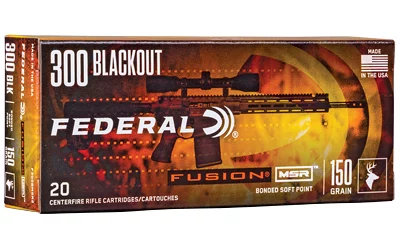 Federal Fusion MSR .300 AAC Blackout 150 gr Jacketed Soft Point 20 rd box