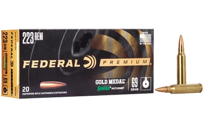 Federal Gold Medal .223 Rem 69gr Sierra MatchKing BTHP 20rd box ammunition