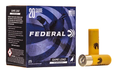 Federal Game-Shok Hi-Brass 20ga 2.75in 1oz #7.5 shot 25-round box
