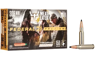 Federal Premium .308 Win 150 Gr Trophy Copper Ammo - 20rd Box 20rd Box Ammo