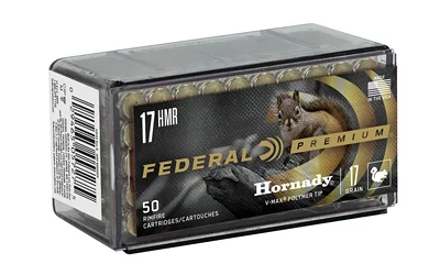 Federal Premium V-Shok 17 HMR 17 gr Hornady V-MAX 50-round box
