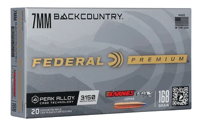 Federal Backcountry 7mm 168gr Barnes LRX Copper 20rd box