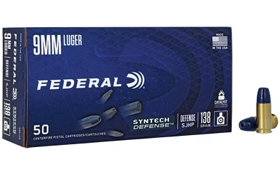 Federal Syntech Defense 9mm 138 gr SJHP 50 round box