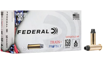 Federal Train + Protect .38 Special 158gr VHP 50-round box handgun ammunition