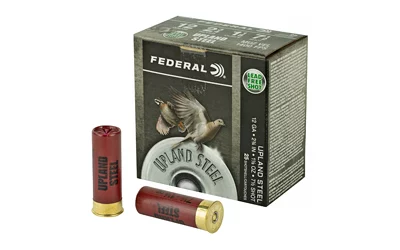 Federal Upland Steel 12ga 2-3/4in #7.5 1-1/8oz steel shotshells, 25 per box