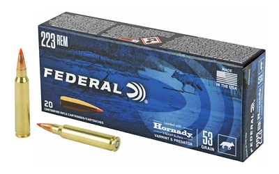 Federal Varmint & Predator .223 Rem 53gr Hornady V-MAX 20-count box